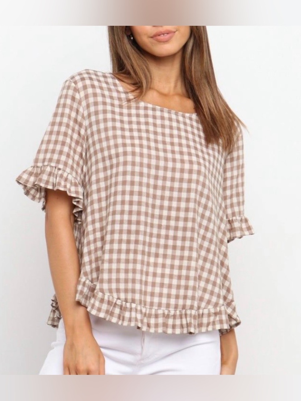 Petal and Pup Gingham Top